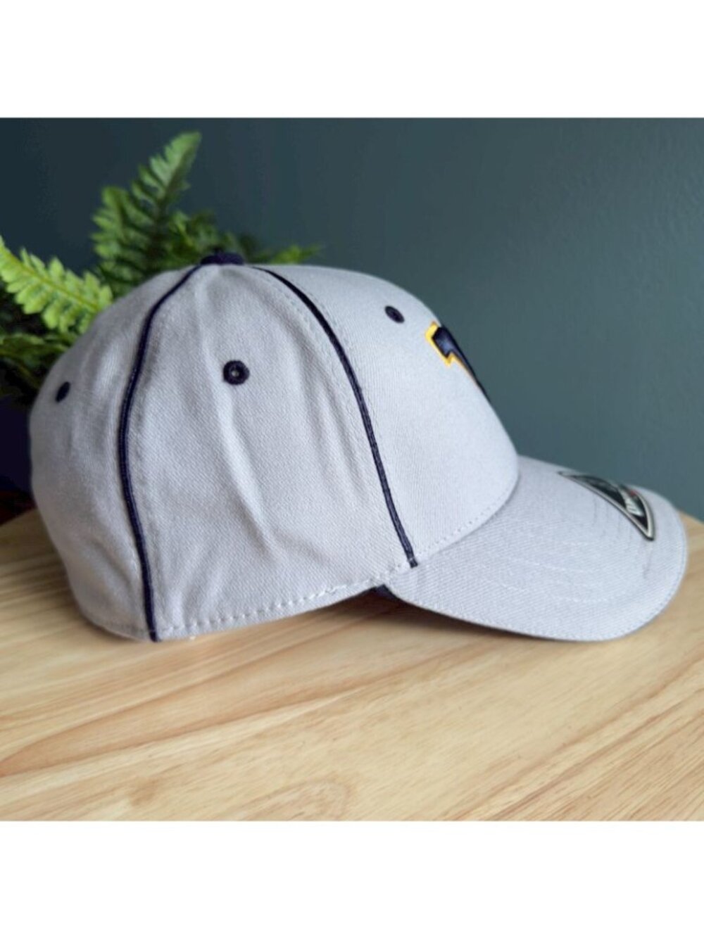 West Virginia University WVU Mountaineers Baseball Hat One Fit Top Of World Gray - Picture 2 of 8